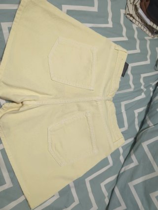 Zara Bermudas Vaqueras Mujer Amarillas Talla 38