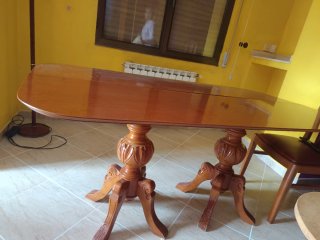 Mesa comedor extensible madera