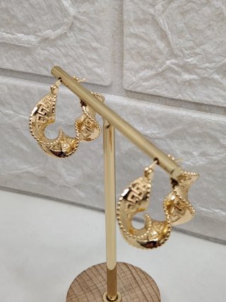 Pendientes Aro Greca Goldfilled