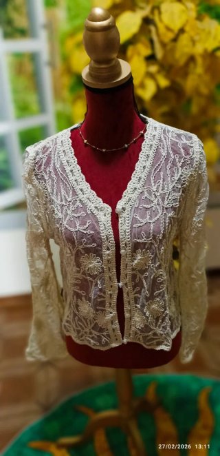 Casaco de linha branco, Itália moda
