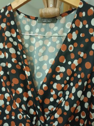 Vestido estampado lunares talla única