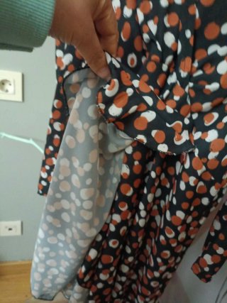 Vestido estampado lunares talla única