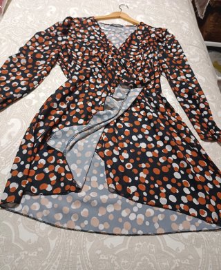Vestido estampado lunares talla única