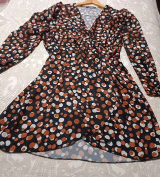 Vestido estampado lunares talla única