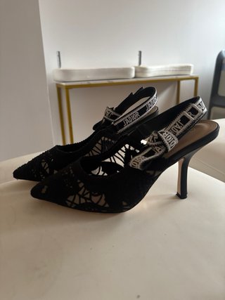 Zapatos Dior Negro Encaje Talla 38