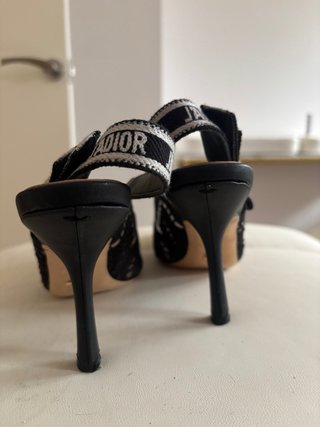 Zapatos Dior Negro Encaje Talla 38