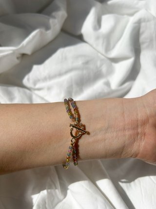 Pulsera Cuentas Vidrio Japonés