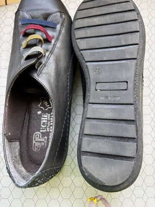 Zapatos señora Puche negros cómodos piel