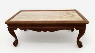 Mesa de centro madera y mármol