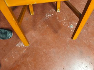 Sillas de comedor madera y tela roja