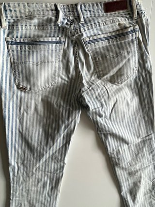 Pantalón Salsa Rayas Azul Blanco Talla M