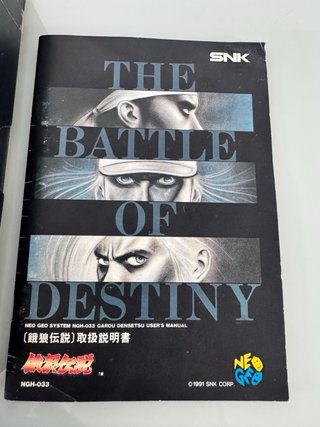 Fatal Fury SNK Neo Geo AES NeoGeo NG Jap