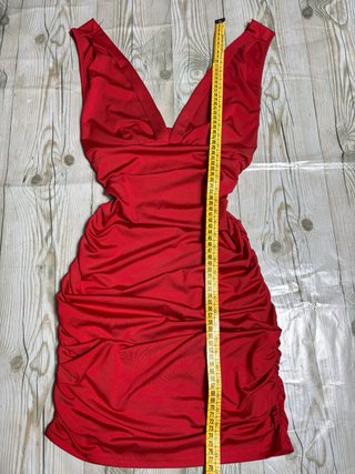 Abito mini elasticizzato rosso taglia S