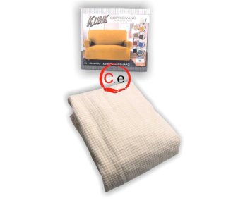 Copridivano elasticizzato Kubik beige