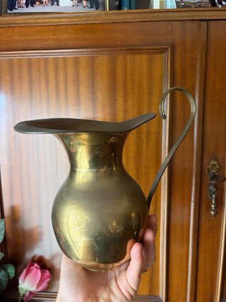 Jarra Vintage Latón Dorado