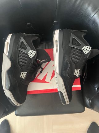 Jordan 4 Black Canvas Grigio