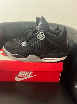 Jordan 4 Black Canvas Grigio