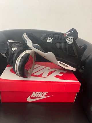 Jordan 4 Black Canvas Grigio