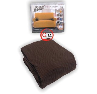 Copridivano elasticizzato Kubik grigio