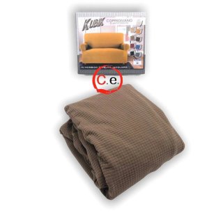 Copridivano elasticizzato Kubik grigio