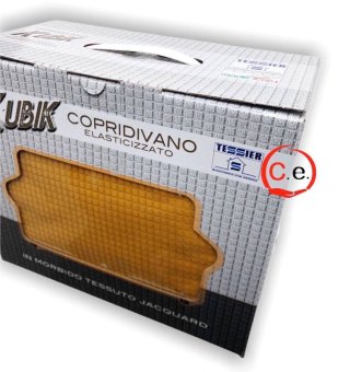 Copridivano elasticizzato Kubik grigio