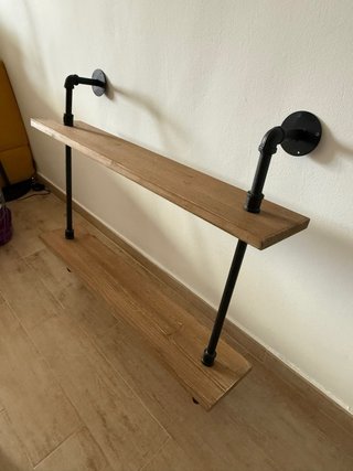 Estantería Industrial Madera y Metal