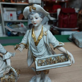 Coppia statuette Volkstedt Germania