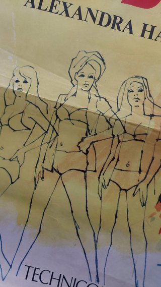 Cartel original Estudio de modelos (1969)