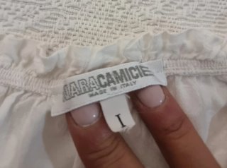 Nara Camicie vintage,blusa "milkmaid" a pois coton