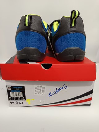 Zapatillas Ciclismo Montaña Azul/Verde
