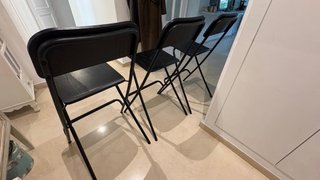 3 Taburetes Altos Cocina Madera y Metal. Recoger