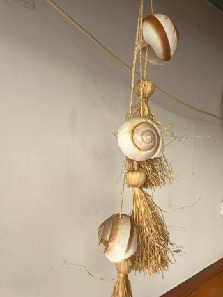 2 Colgante Decorativo Caracolas y Yute