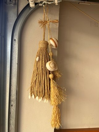 2 Colgante Decorativo Caracolas y Yute