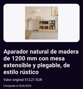 Aparador convertible en mesa de madera