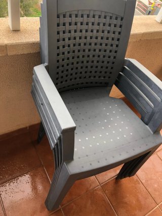 Sillas de terraza Negras de plástico