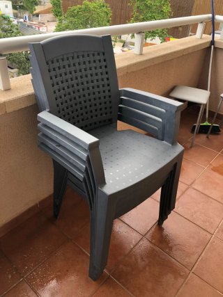 Sillas de terraza Negras de plástico