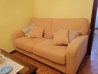 Sofá Cama Naranja Tela