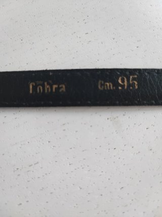 Cintura Vintage Pelle Cobra Nera Oro