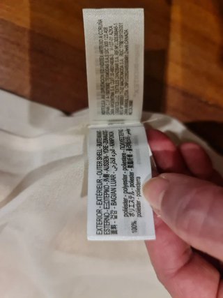 Falda recta de pedrería beige talla XL
