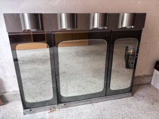 Mueble de baño vintage cristal y metal