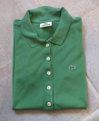 Polo Lacoste Verde Mujer Talla M Original