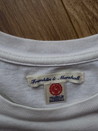 Camiseta Franklin & Marshall Rosa y Blanca