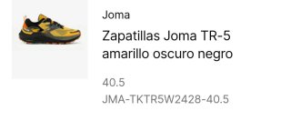 Zapatillas Joma TR-5 Trail 40.5 Amarillo Oscuro Ne