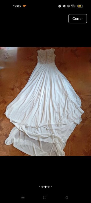 Vestido de novia cola talla 38