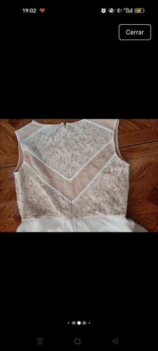 Vestido de novia cola talla 38