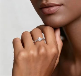 Anillo de compromiso de Moissanica