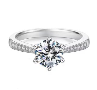 Anillo de compromiso de Moissanica