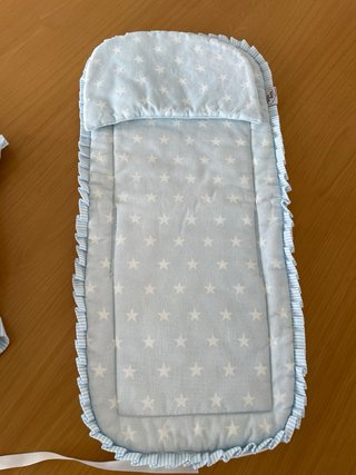 Saco para carrito de paseo azul estrellas.