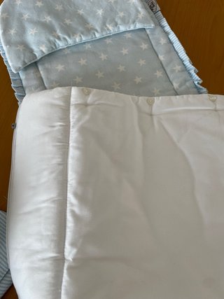 Saco para carrito de paseo azul estrellas.