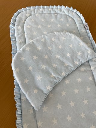Saco para carrito de paseo azul estrellas.